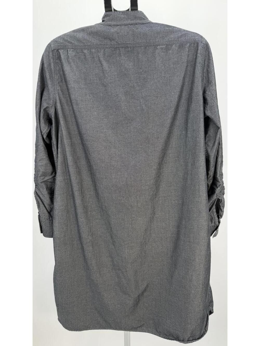 Modern Gray Button-Up Shirt‎ Dress Military Style XL - Picture 9 of 11